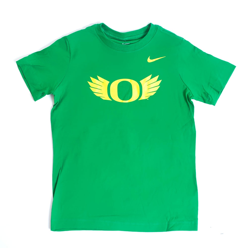 O Wings, Nike, Green, Crew Neck, Cotton, Kids, Youth, Basic, T-Shirt, 512618